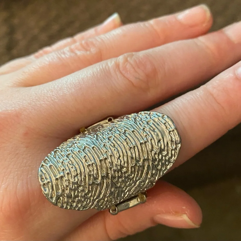 Silver Maze Design Ring - Picture 3 of 5